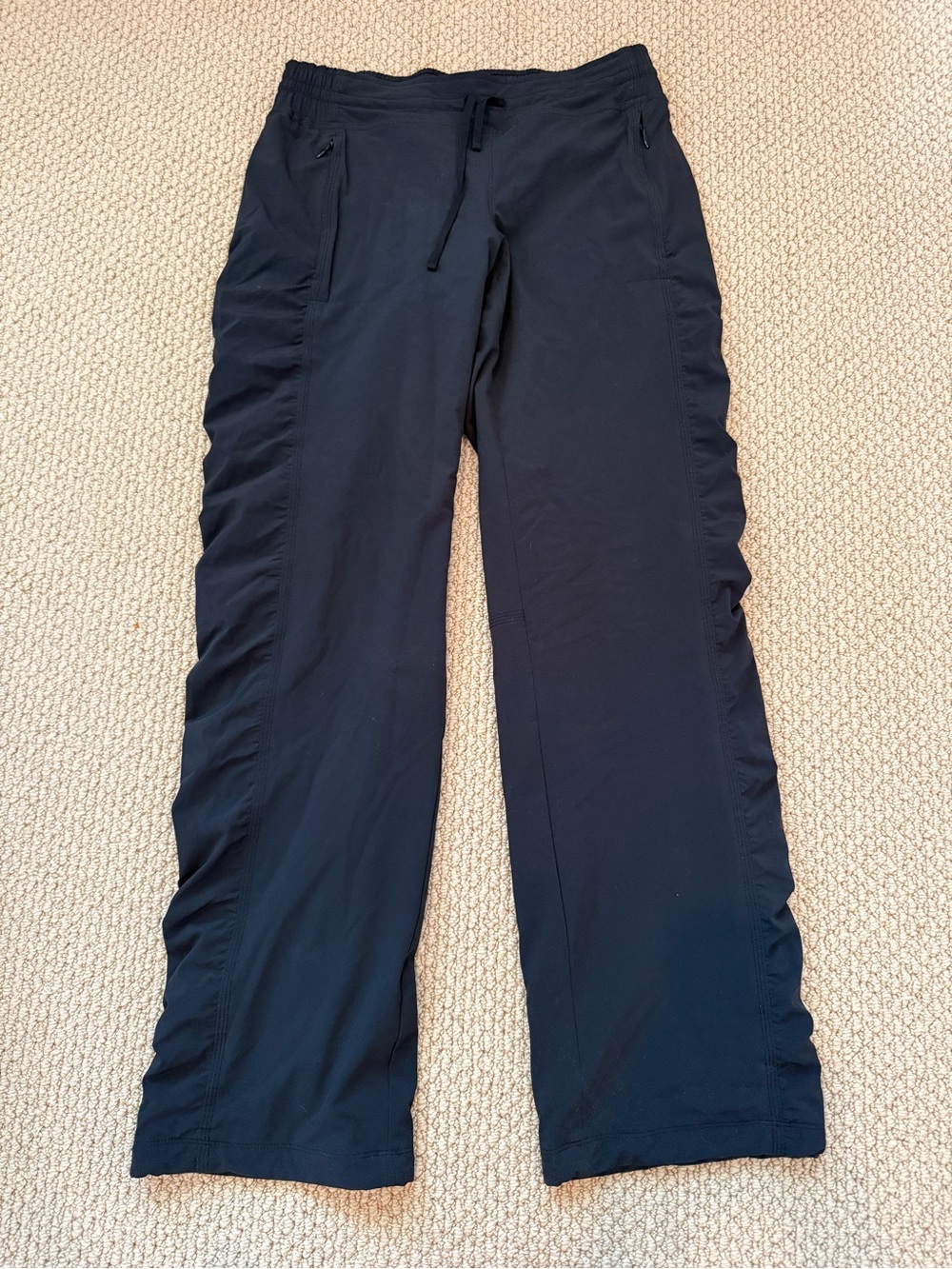 Athleta Black Ruched-Side Jogger Pants